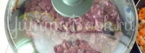 печень с морковью и зеленью и гречка на гарнир. Шаг 14