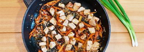 зеленая гречка со свининой и грибами. Шаг 4