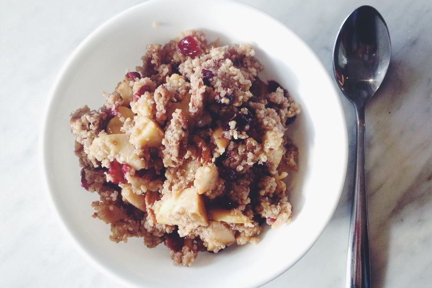 Рецепт каша из киноа с яблоками