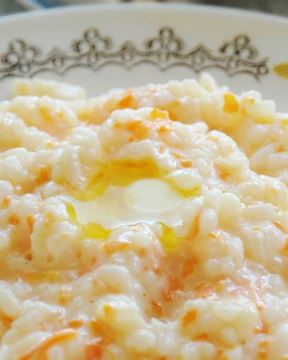 Каша рисовая молочная с тыквой