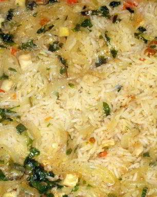 Каша рисовая с говядиной