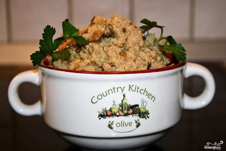 Рецепт каша с опятами