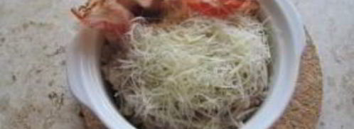 каша злаковая с яйцом и беконом. Шаг 5