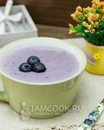 Овсяная каша с черникой