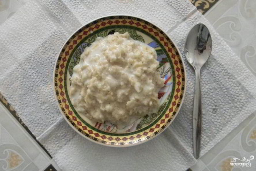 Рецепт овсяная каша на молоке