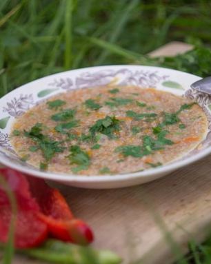 Полевая каша на костре