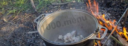 полевая каша на костре. Шаг 3