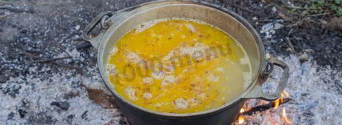 полевая каша на костре. Шаг 9