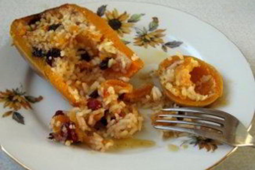 Рецепт золотая каша в тыкве и яблоках