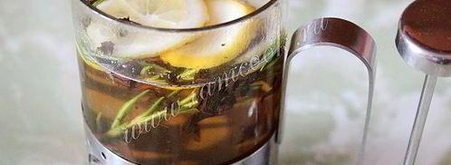 чай с лимоном, имбирем и розмарином. Шаг 4