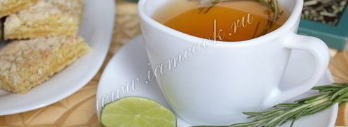 чай с лимоном, имбирем и розмарином. Шаг 5