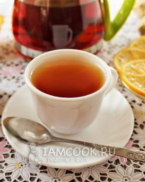 Черный чай с имбирем