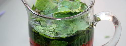 холодный чай с мятой и яблоком. Шаг 2