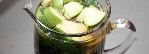холодный чай с мятой и яблоком. Шаг 3