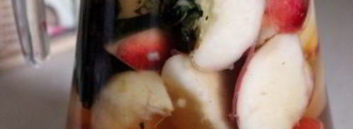 холодный чай с персиками, нектаринами и мятой. Шаг 4