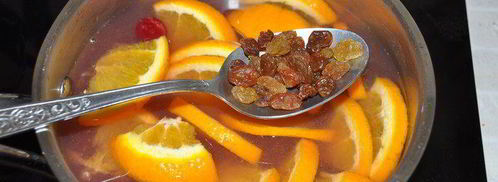 вишневый чай с изюмом и апельсином. Шаг 3