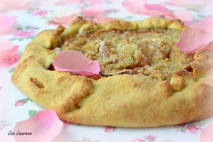 Рецепт яблочная галета чайная роза