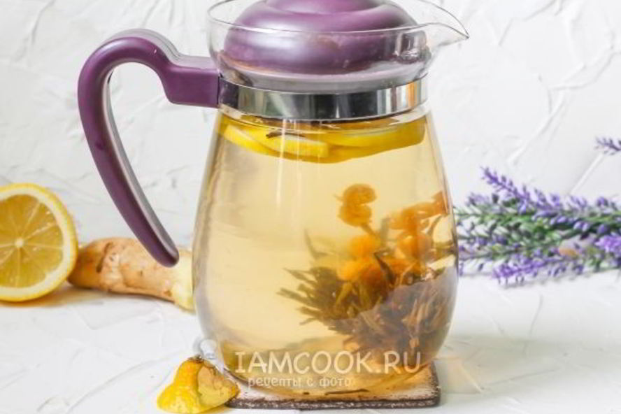 Рецепт зеленый чай с имбирем и лимоном