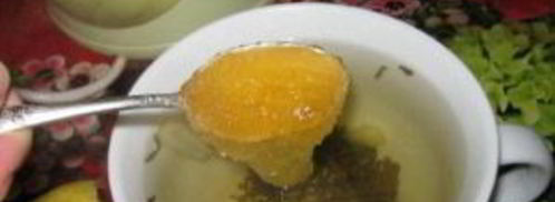 зеленый чай с медом. Шаг 4