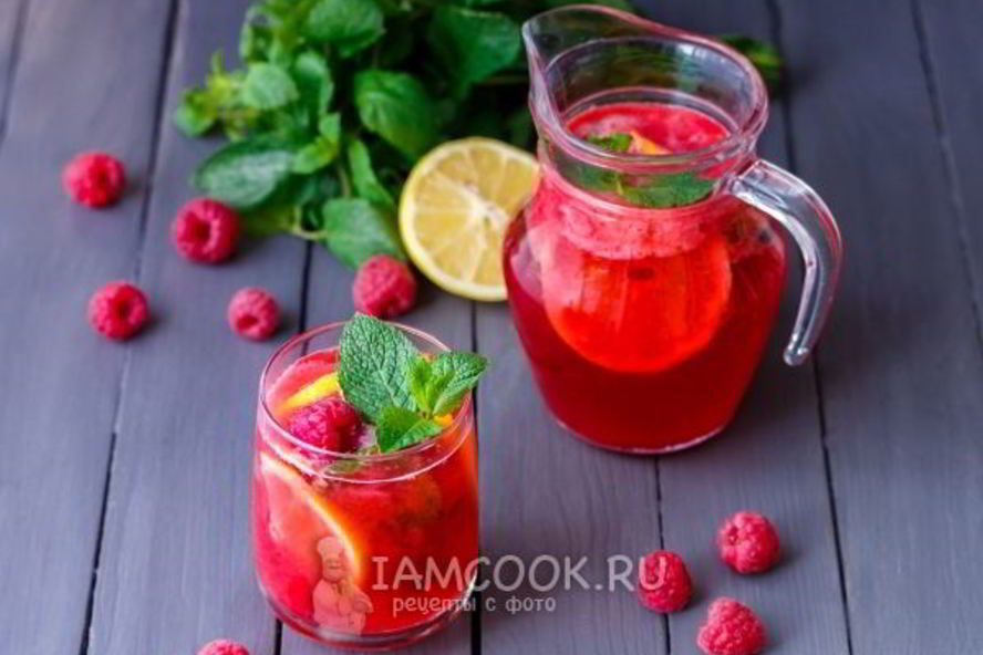 Рецепт малиновый лимонад