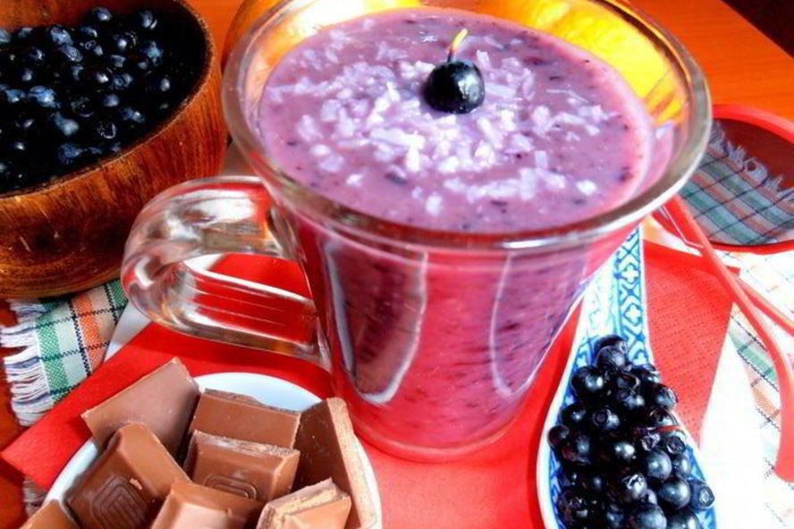 Рецепт бананово-черничный смузи