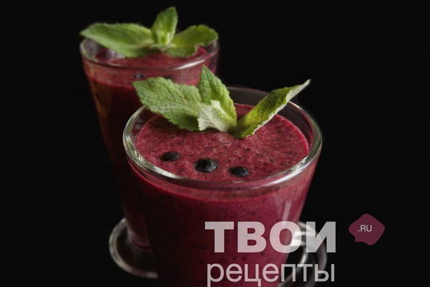 Рецепт чернично-банановый смузи