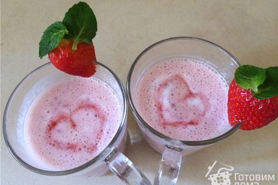 Рецепт клубничный кефирный смузи