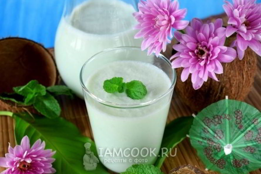 Рецепт кокосово-мятный смузи с ананасом
