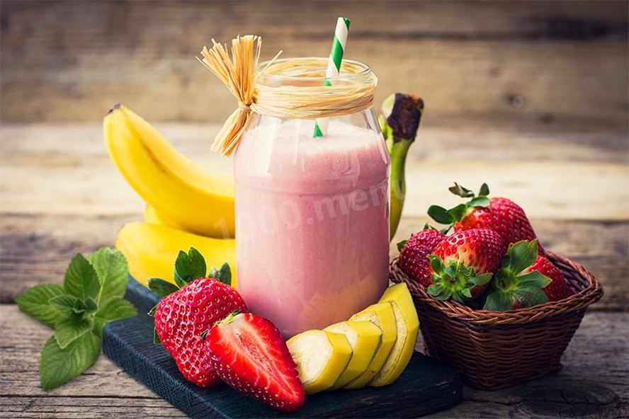 Рецепт смузи клубника банан