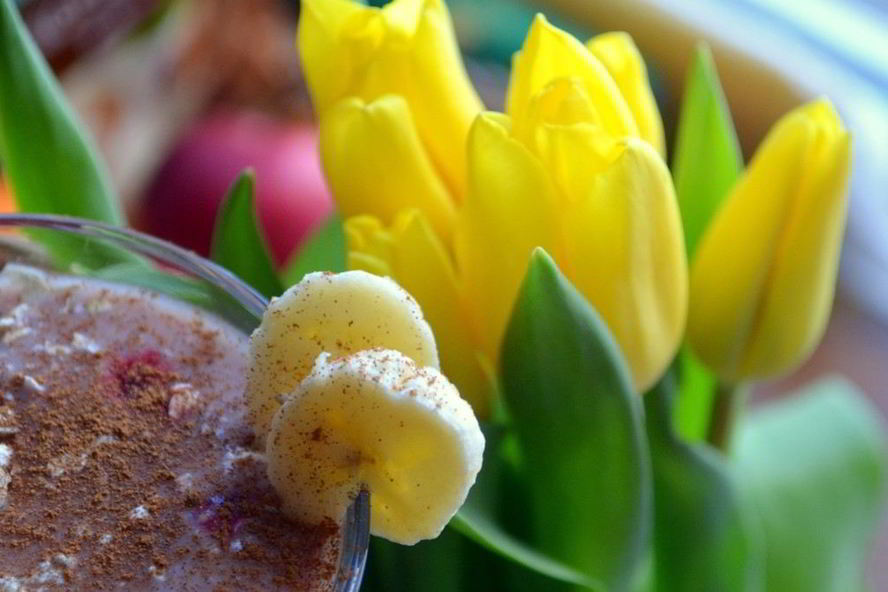 Рецепт смузи с бананом и малиной