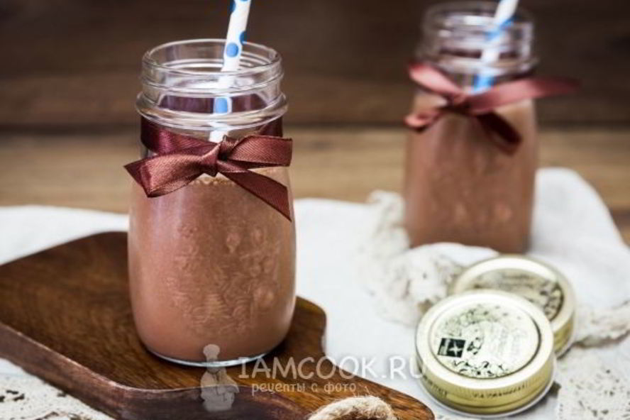 Рецепт творожный смузи с бананом и какао