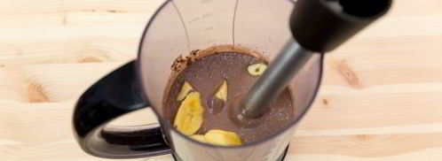 творожный смузи с бананом и какао. Шаг 7