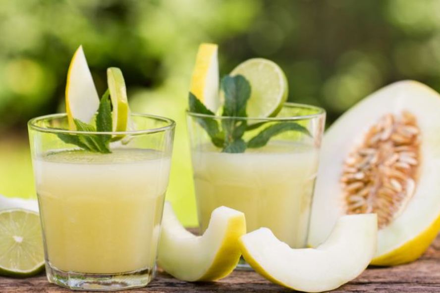 Рецепт яблочно-дынный напиток с лаймом и мятой