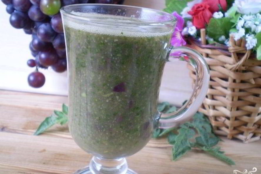 Рецепт зеленый коктейль с виноградом