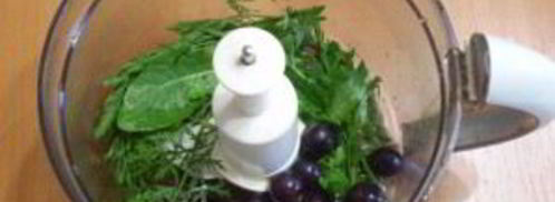 зеленый коктейль с виноградом. Шаг 3