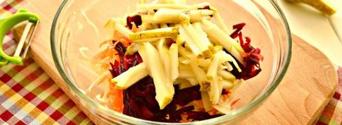 капустный салат с грушей и кунжутом. Шаг 2