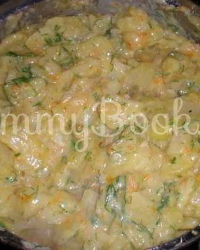 Картофель в майонезе с ананасами и салатик Свекла с сыром