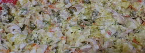 картофельный салат с кальмарами. Шаг 4