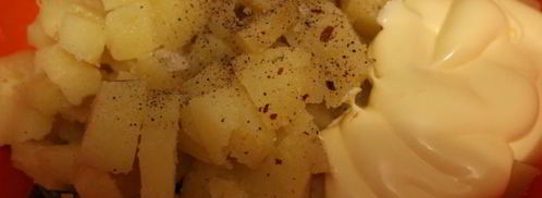 картофельный салат с красной фасолью. Шаг 3