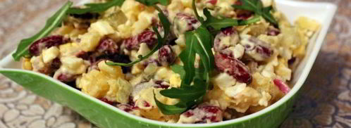 картофельный салат с красной фасолью. Шаг 5