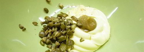 картофельный салат с красной рыбой. Шаг 6