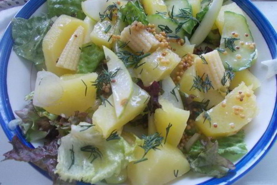Рецепт картофельный салат с кукурузой