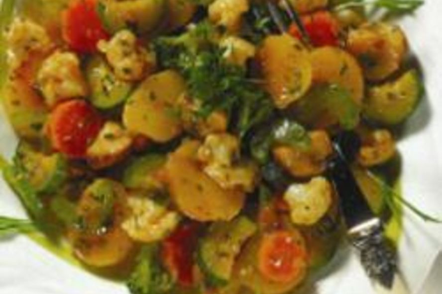 Рецепт картофельный салат с овощами