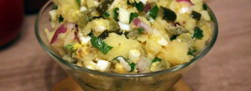 картофельный салат с яйцом и зеленью. Шаг 5