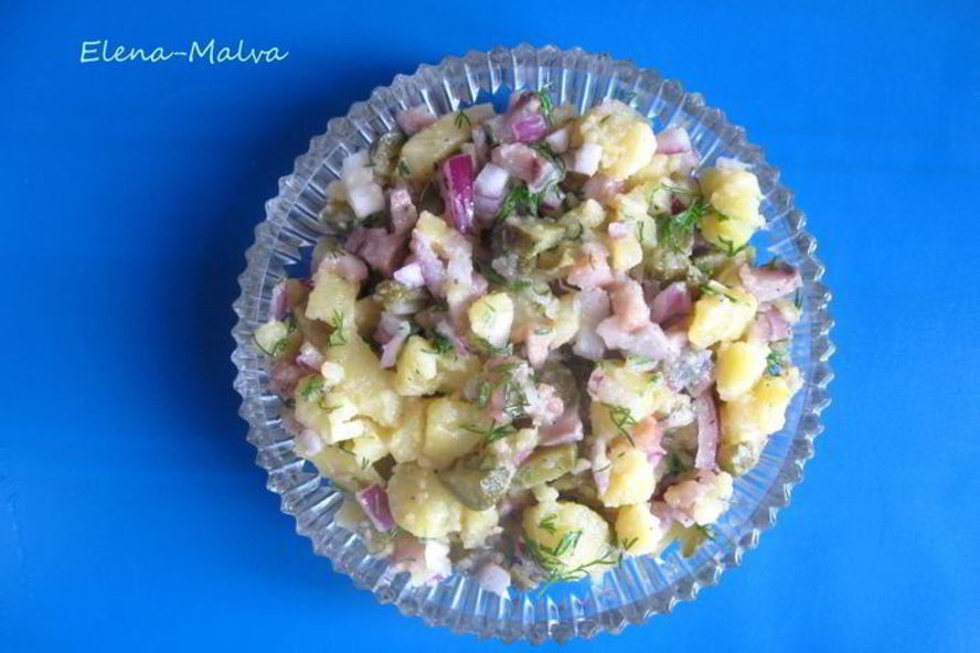 Рецепт немецкий картофельный салат с сельдью