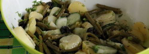 салат из молодого картофеля со стручковой фасолью. Шаг 6