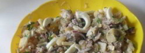 салат картофельный с сельдью. Шаг 3