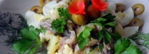 салат картофельный с сельдью. Шаг 4