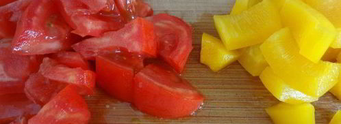 летний салат с жареным сыром. Шаг 2