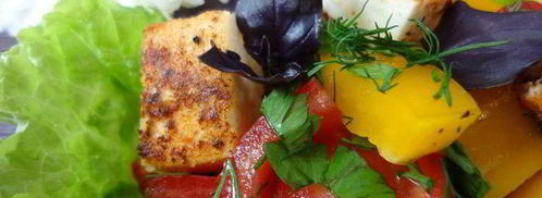 летний салат с жареным сыром. Шаг 3